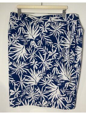 Ripskirt Hawaii Wrap Skirt Navy Blue White Tropical Vacation XXL
